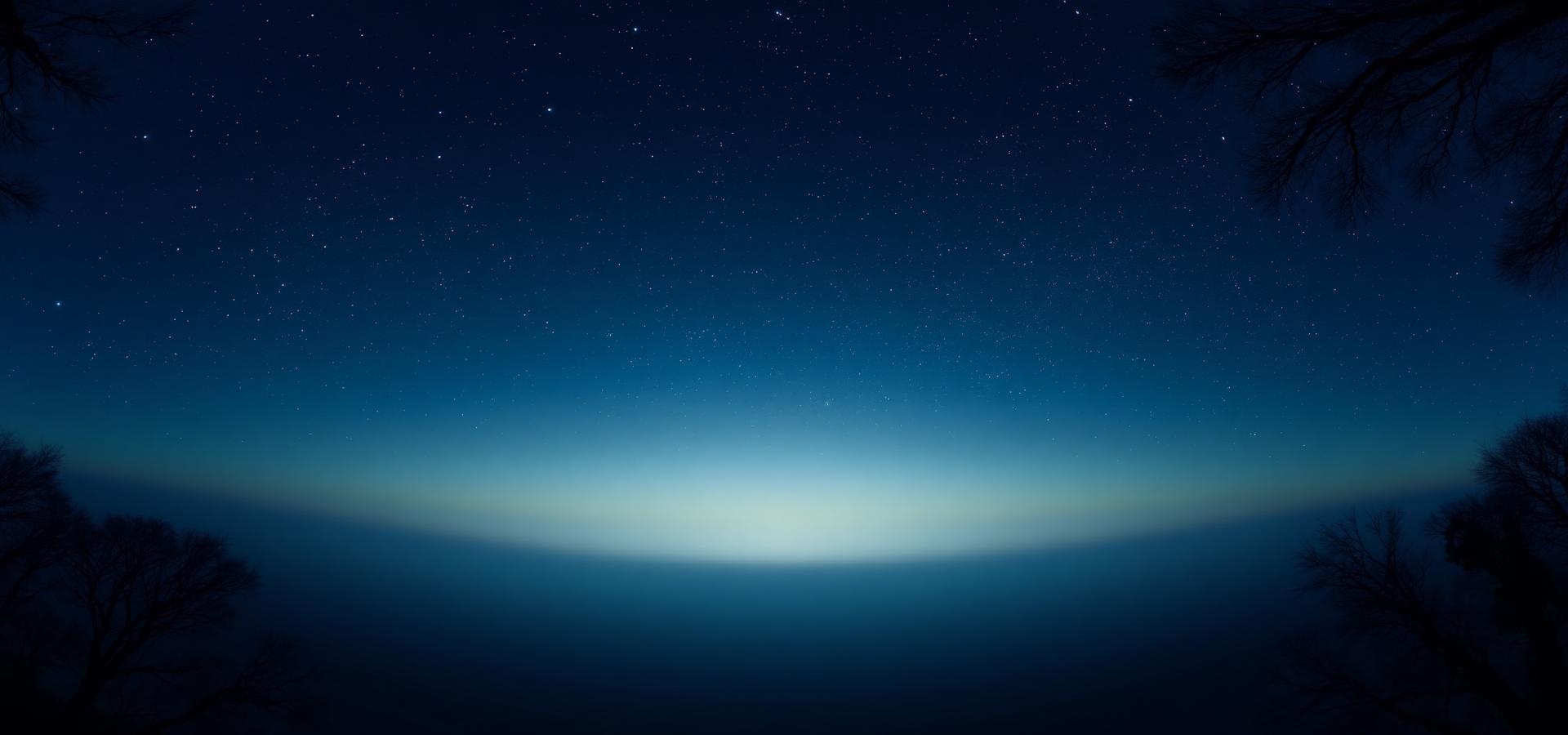 Cielo stellato all'orizzonte
